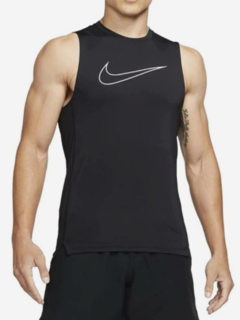 Nike Pro | Dri-FIT Slim Fit Sleeveless Shirt-Black- Size S